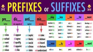 الفرق بين suffix و prefix